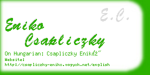 eniko csapliczky business card